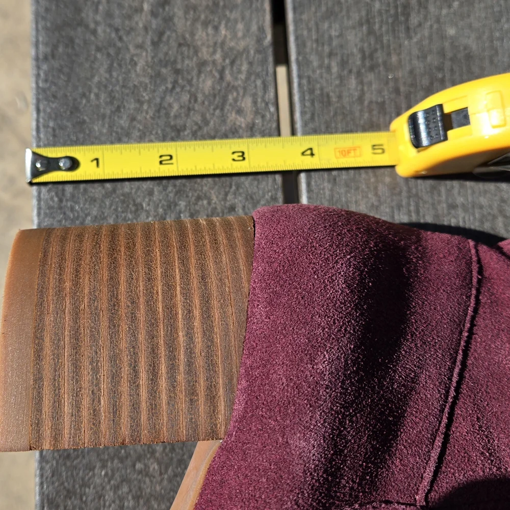 NWT Violet & Red Burgundy Suede Boots - Picture 4 of 4